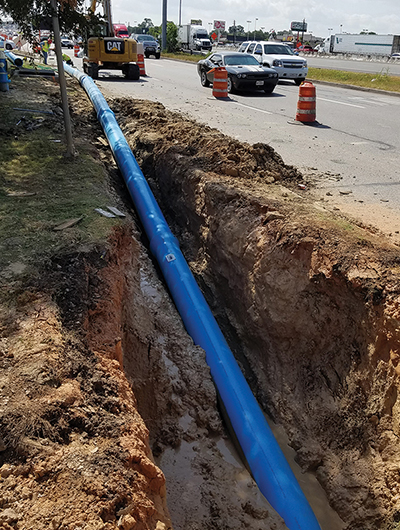 PVC pipe installation
