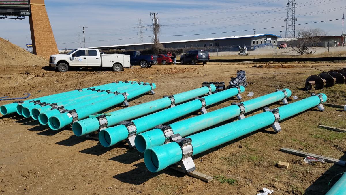 PVC pipe installation