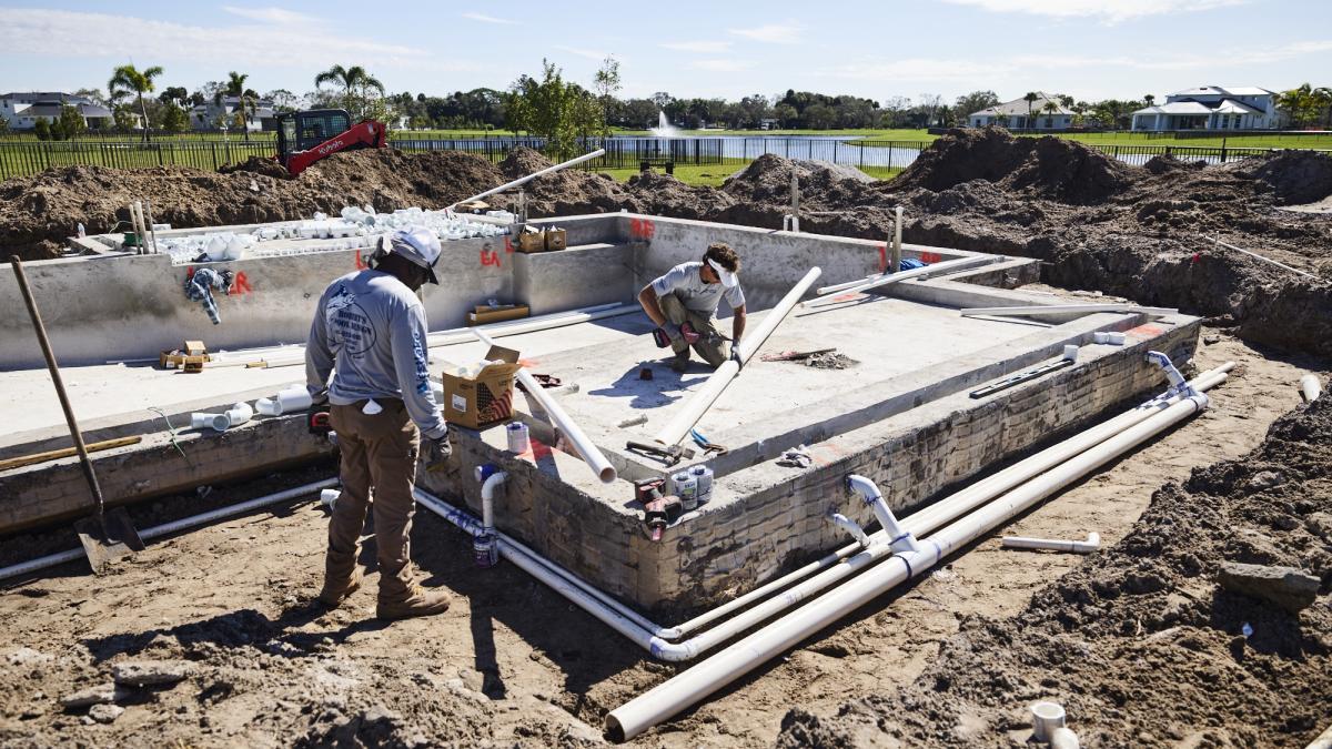 PVC pipe pool instillation