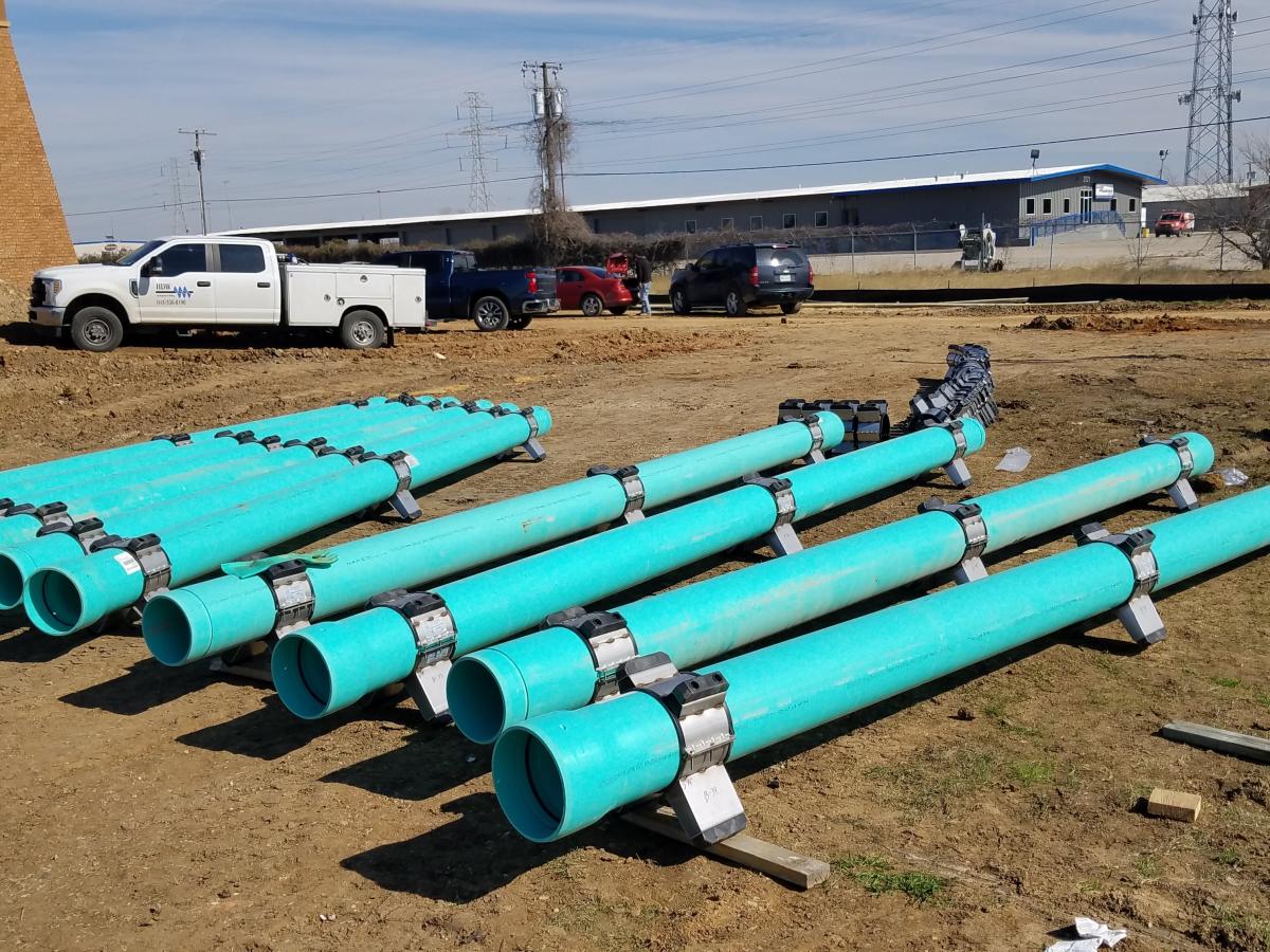 PVC pipe installation