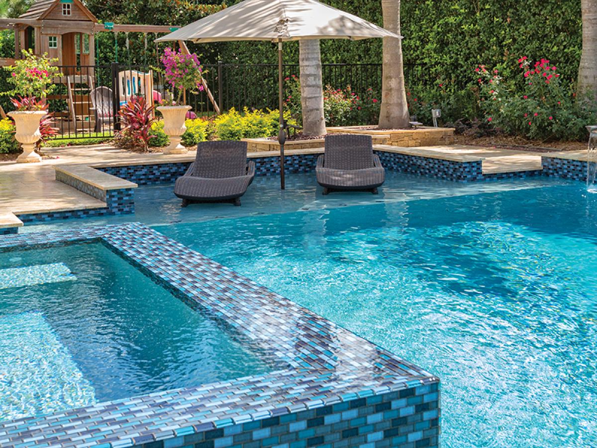 Outdoor pool and deck