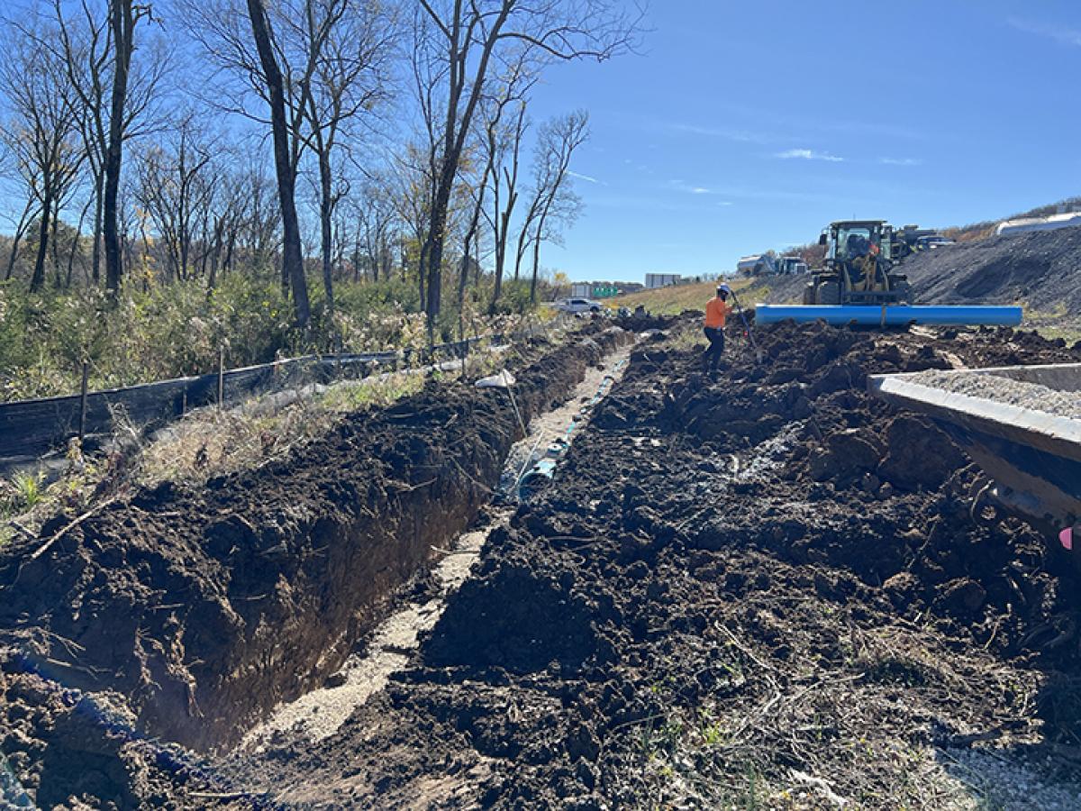 Alignment looking north - Fayetteville, AR