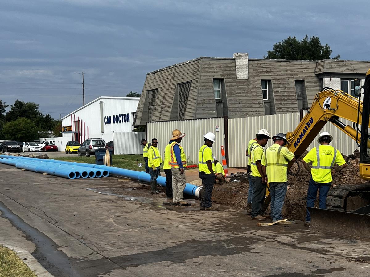OKC - pipe layout first drill under road