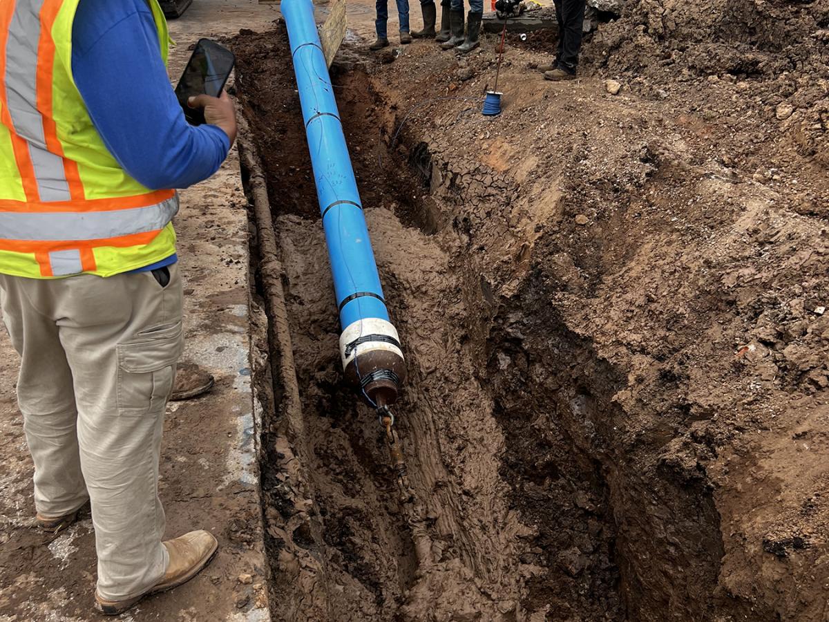 OKC - bore pit first drill under road