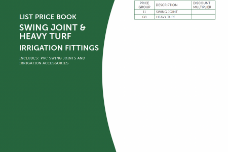 SWING JOINT & HEAVY TURF IRRIGATION FITTINGS List Price Book