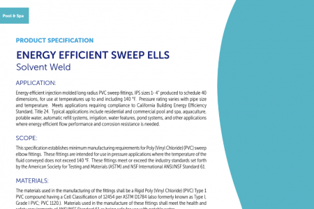 Energy Efficient PVC Sweeps Specs