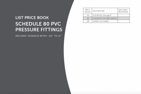 Schedule 80 Fittings Price Book