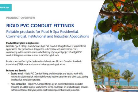 Rigid PVC Conduit Fittings for Pool & Spa