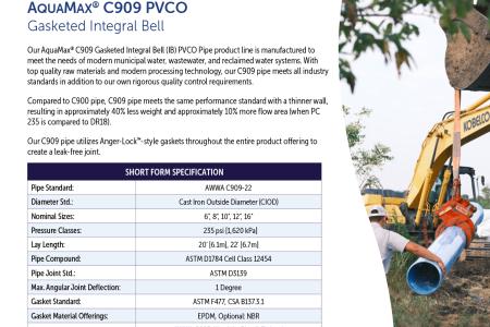 AquaMax® C909 product spec sheet thumbnail