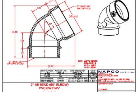 60 Degree Bend 2in (SxH) 2x2 D182.D01 DL182 DH182