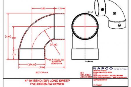 90 Degree Bend Long Sweep HxH 4x4 P256