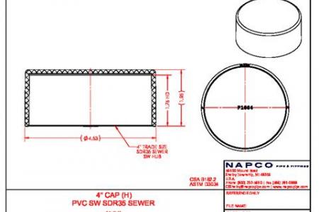 PVC Cap 4in P1604