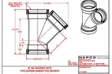 45 Degree Wye (GxGxG) 6x6x6 H306