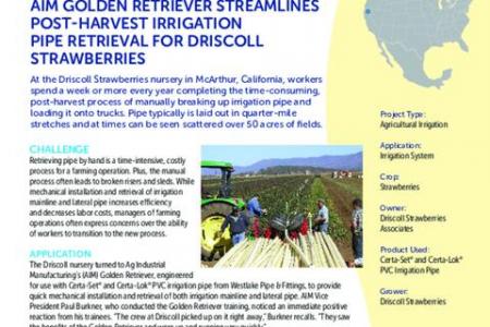 AIM Golden Retriever Streamlines Post-Harvest Irrigation Pipe Retrieval for Driscoll Strawberries