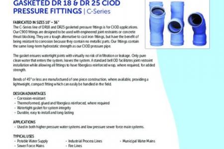 Gasketed DR 18 and DR 25 CIOD Pressure Fittings | C-Series