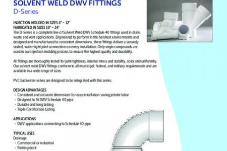 Solvent Weld DWV Fittings | D-Series