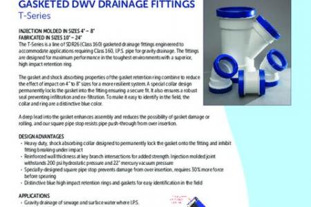 Gasketed DWV Drainage Fittings | T-Series