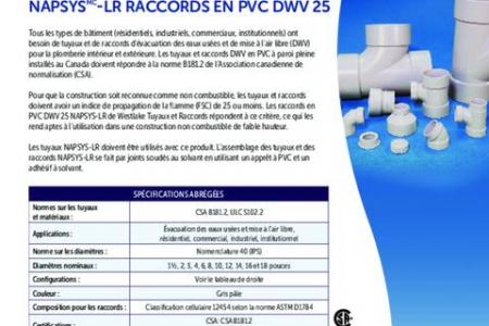 NAPSYS™-LR Raccords en PVC DWV 25