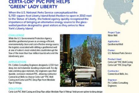 Certa-Lok® PVC Pipe Helps “Green” Lady Liberty