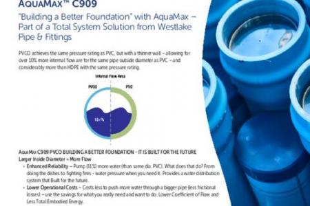 AQUAMAX™ C909: “Building a Better Foundation” with AquaMax – Part to a Total System Solution from Westlake Pipe & Fittings