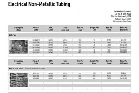 ENT Electrical Non-Metallic Tubing