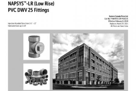NAPSYS™-LR (Low-Rise) PVC DWV 25 Fittings (Eastern)