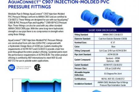AquaConnect™ C907 Injection-Molded PVC Pressure Fittings