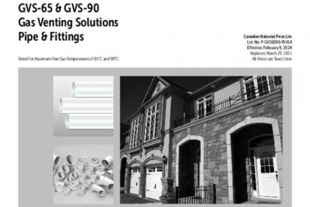 GVS-65 and GVS-90 Gas Venting Solutions Pipe & Fittings