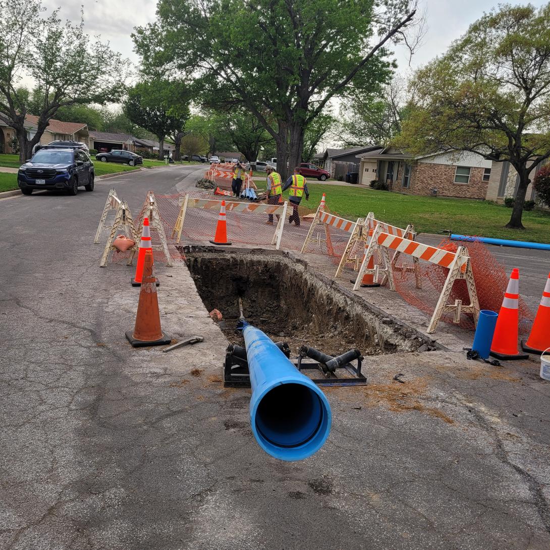 NRH first length of pipe ready for pull back